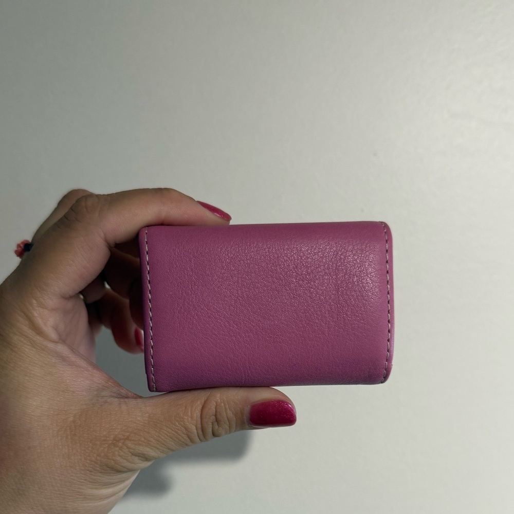 Coach Embossed Contact Lense Case Orchid Pink Leather - Picture 2 of 8